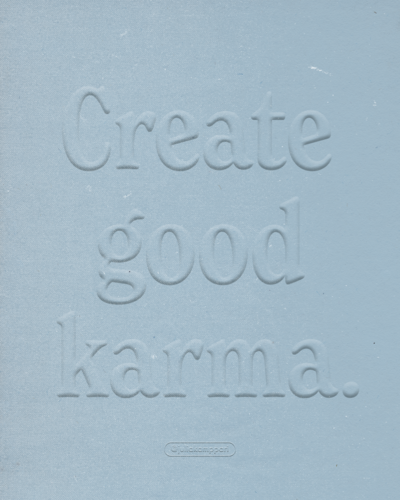 create good karma by julia kamppari