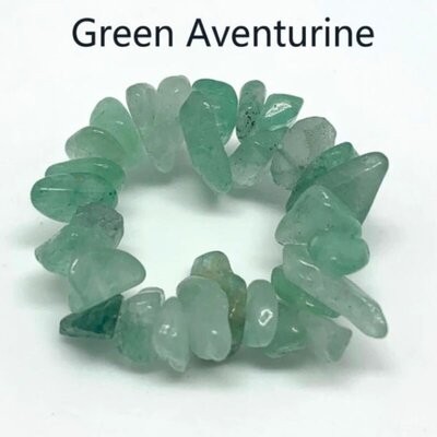 Natural Stone Energy Rings-Green Aventurine