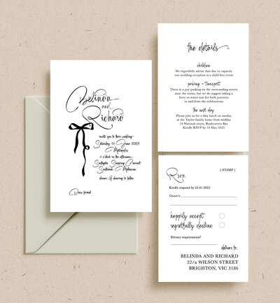 Big Love neutrals invitation package by State of Elliott