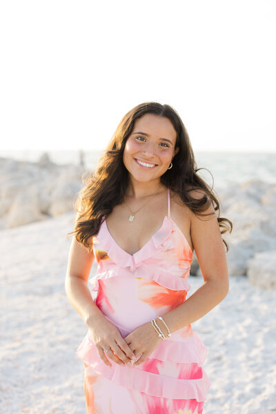 Senior girl on beach in clearwater florida. Tampa florida senior photographer. 