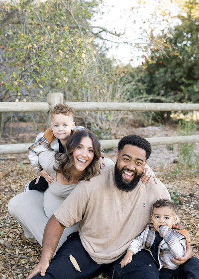 candid fall family photo