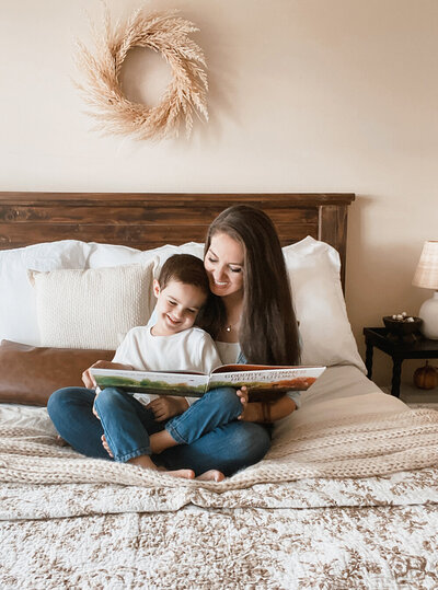 mother and child reading