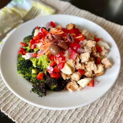 Rainbow Salad on a plate