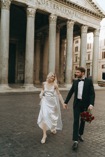 rome elopement photos captured by elsie goodman, a destination and italy wedding photographer