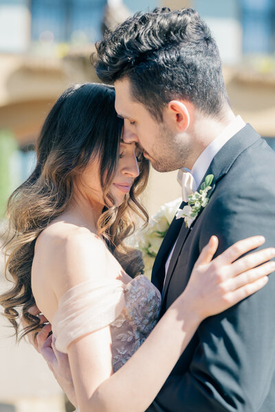 bride and groom wedding day