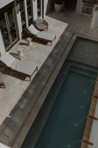 Private Courtyard with a pool in Alys Beach