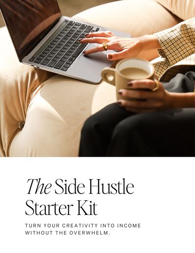 First photo in free download of the at-home side hustle started kit. 