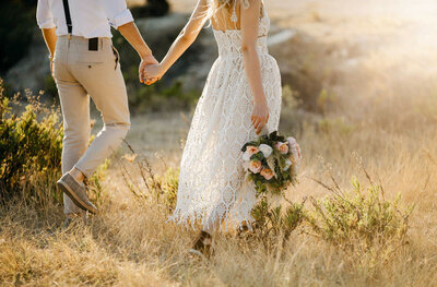 Bride standing for a portrait photo in Phoenix, Arizona at Stonebridge manor.