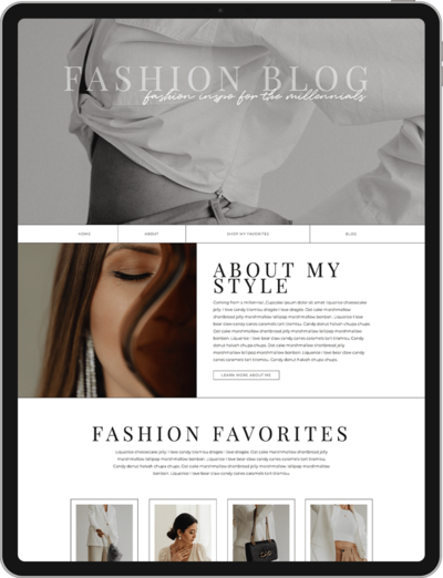 Showit blog homepage add on template