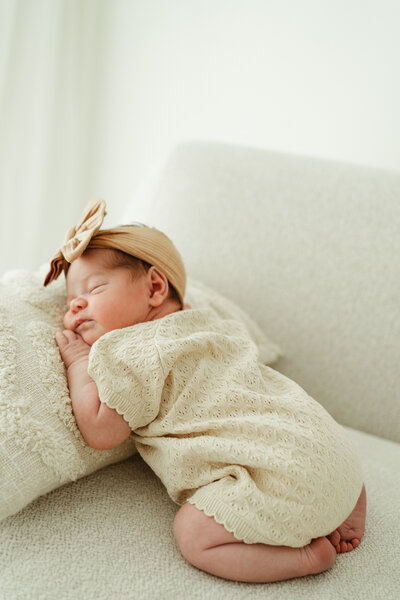 Baby fotografie tijdens een newbornshoot