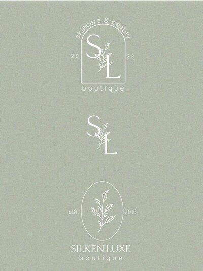 Silken Luxe Logo submarks on green-05