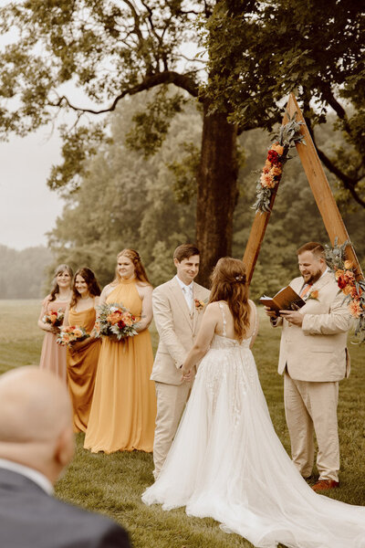 Groom's crying reaction to seeing Bride for the first time on their wedding day