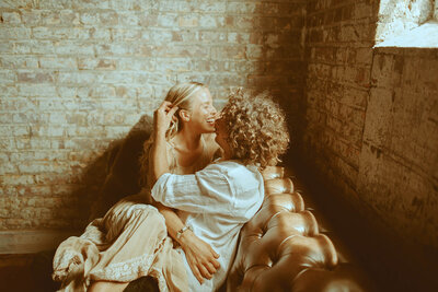 couple laughing