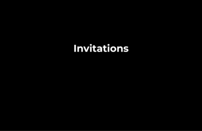 Section titles Invitations