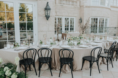Beautiful Shot of a Wedding Table Tablescape