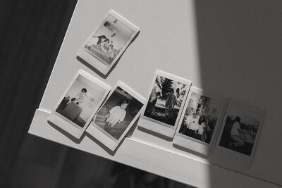 polaroid images taken of fernie family at photography session
