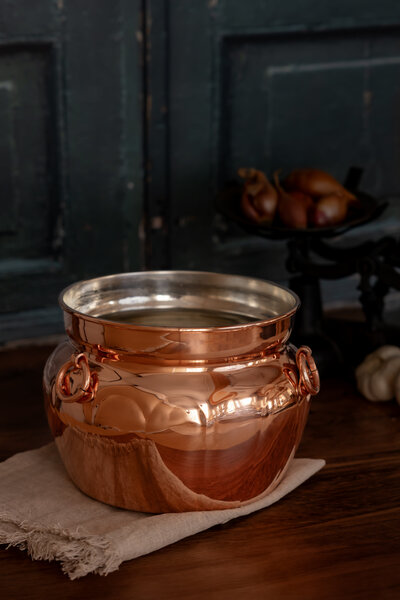 Coppermill Kitchen vintage inspired copper cauldron pot