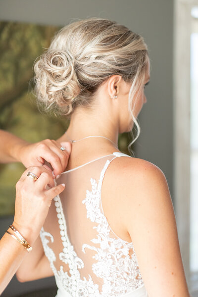 Bride's dress  detail