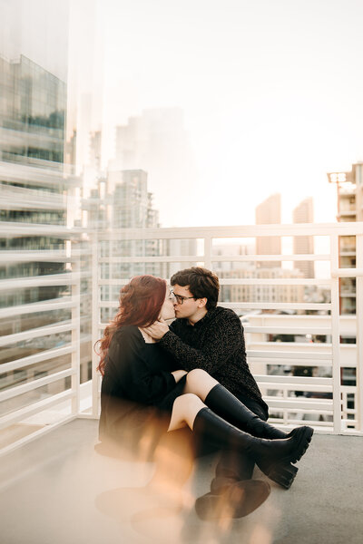 San Diego Rooftop couples engagement session