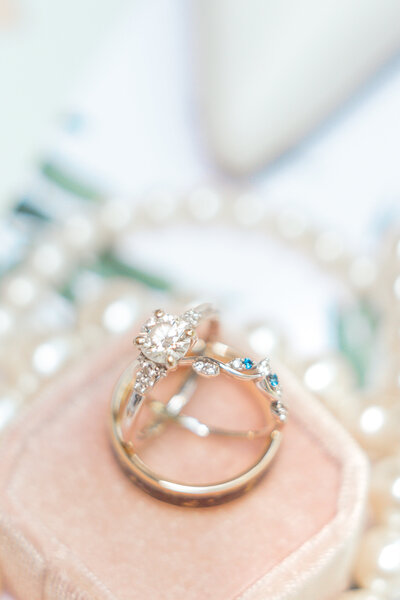 A beautiful ring from a wedding at Gramercy Mansion photographed by Gramercy Mansion Wedding Photographer