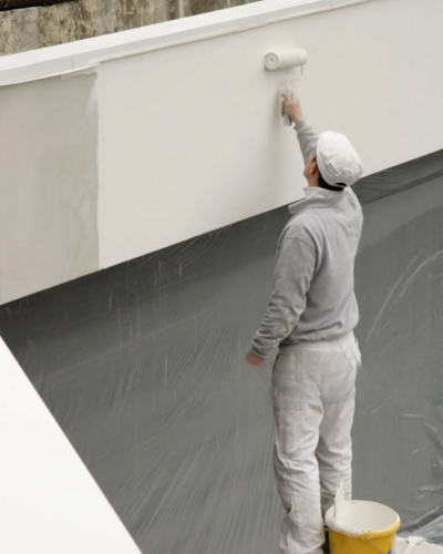 painting outside building