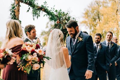 wedding ceremony at 4 eagle ranch