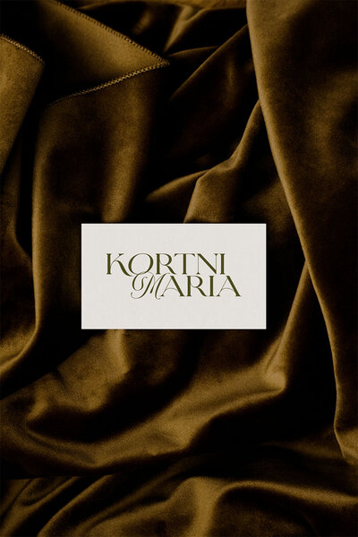 branding design for photographers by Palme Design Co showing a logo against brown background