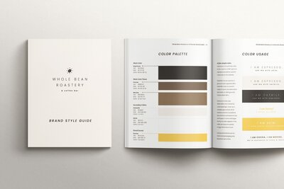 Modern brand style guide design by Angela Benincasa