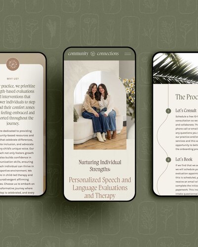 Website mockup home page
