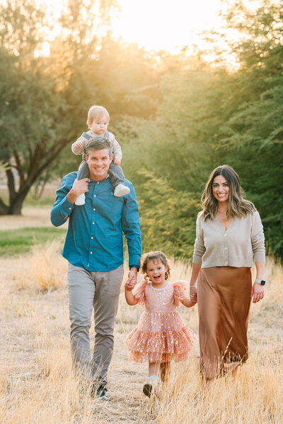 phoenix family in desert glow