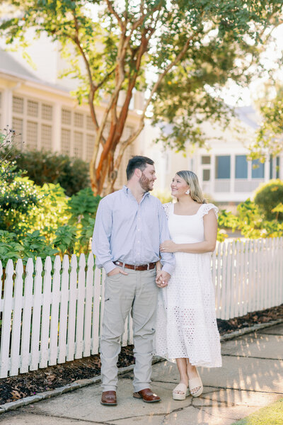 Couple smiling at each other