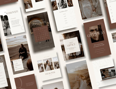 Luxe Instagram templates voor bruiloft fotograaf