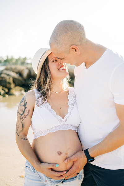 South Florida Maternity Photographer captures joyous husband and wife