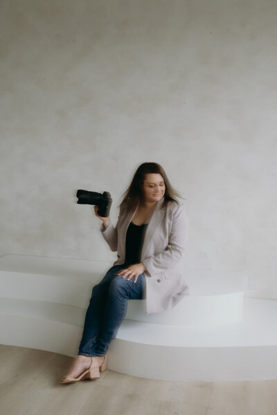 Portrait of Ottawa wedding and portrait photographer Stacy Kenopic, captured in natural light for personal branding