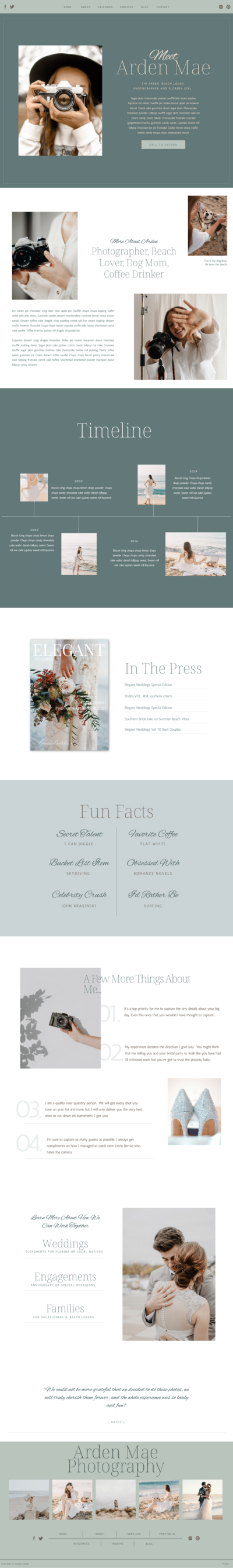 screenshot of a website the designer made