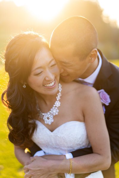 A Vancouver sunset engagement photo by the Vancouver Convention Centre