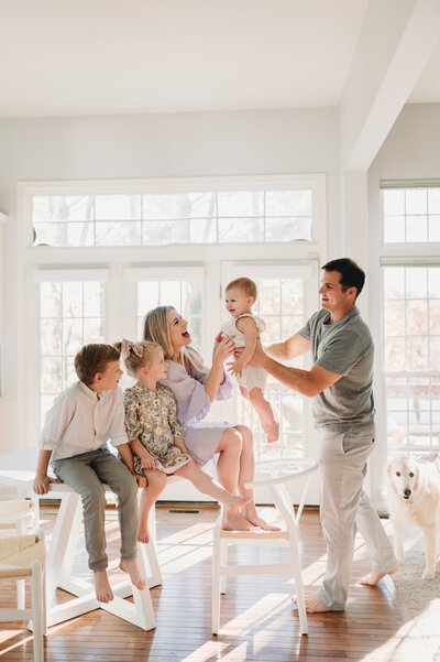 family playing