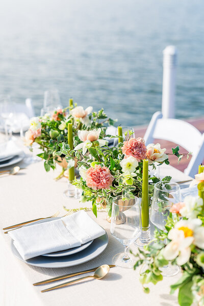 Couple gets married in a luxury elopement wedding outside of Stowe Vermont with local bridal bouquet