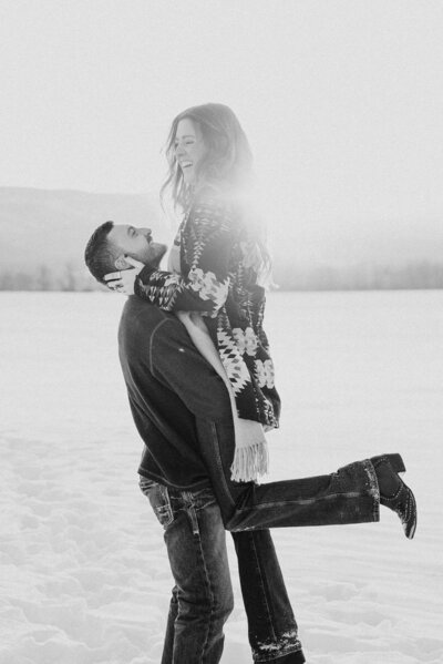 Epic destination elopement film capturing a love story in winter.
