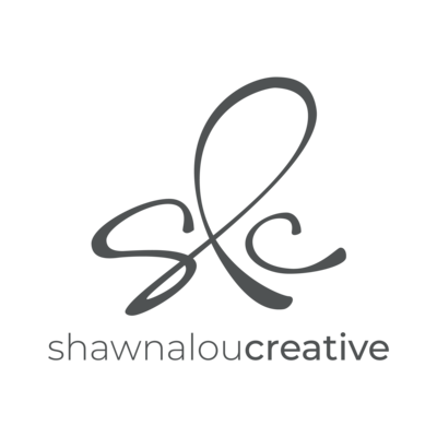 Script logo with initials SLC and text "Shawna Lou Creative"