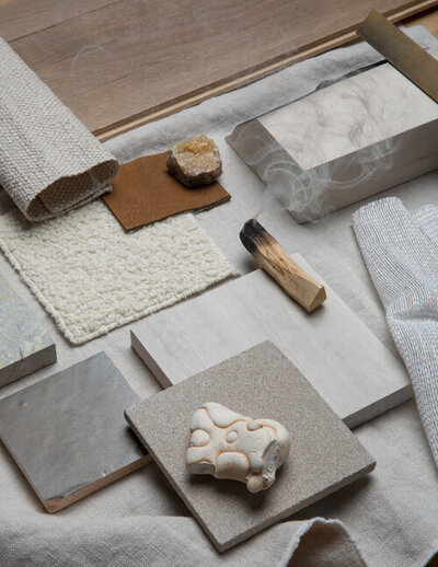 material selections for interior design project
