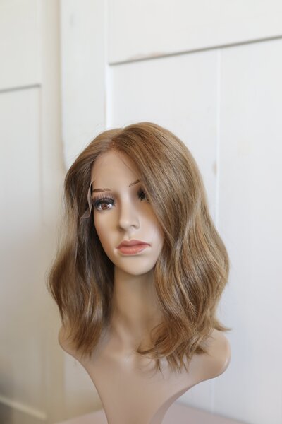 Warm Medium Blonde Wig Real Human Hair for sale