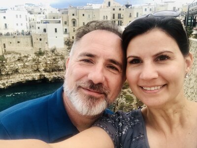 amy lamparelli away to italy in polignano a mare puglia