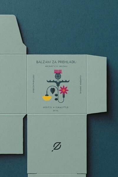 geometric flower illustrations for Zdrava Navika