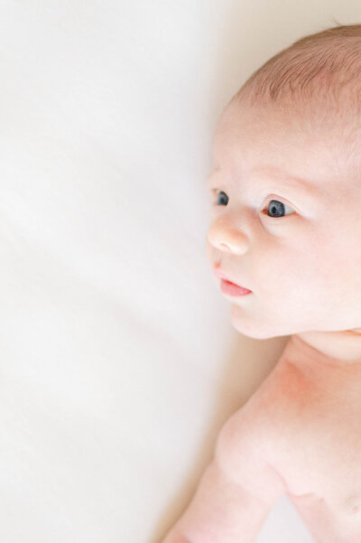 Baby looking off into distance taken in Westwood, MA