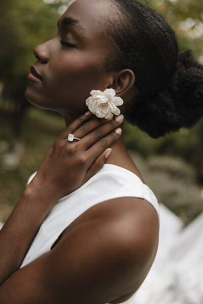 Bride showing off her ring taking by Montana Wedding Photographer Frazier & Co. 