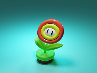 Mario Flower 3D Art