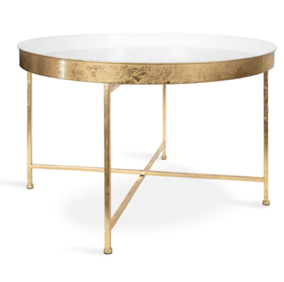 gold cross leg coffee table