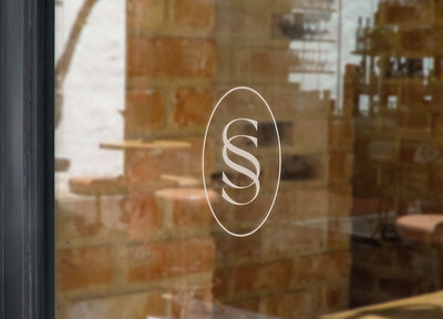 Window decal with logo