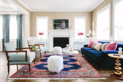 Global Glamour Living Room | Sherman Oaks, CA Interior Design